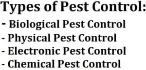 types of pest control in Kenya?