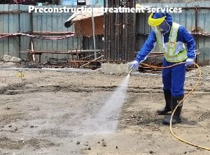 Termites pre-construction treatment services