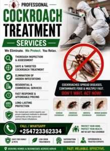 cockroaches control services in Nairobi Kenya exterminator